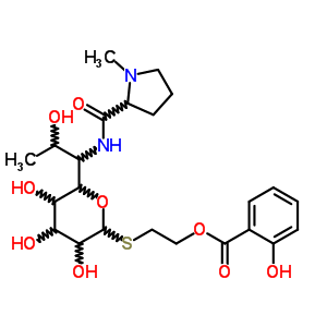 39032-05-8 2-({6,8-dideoxy-6-[(1-methylprolyl)amino]octopyranosyl}thio)ethyl 2-hydroxybenzoate