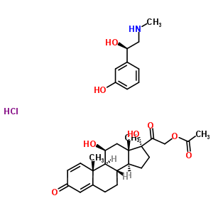 78393-43-8 (11beta)-11,17-dihydroxy-3,20-dioxopregna-1,4-dien-21-yl acetate - 3-[(1R)-1-hydroxy-2-(methylamino)ethyl]phenol hydrochloride (1:1:1)