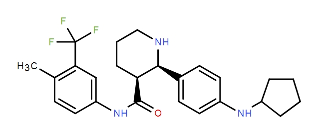 (2R,3S)-2-[4-(cyclopentylamino)phenyl]-N-[4-methyl-3-(trifluoromethyl)phenyl]piperidine-3-carboxamido