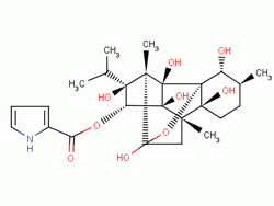 15662-33-6  6-(1α,5aβ,8aβ,9-pentahydroxy-7β-isopropyl-2β,5β,8β-trimethylperhydro-8bα,9-epoxy-5,8-ethanocyclopenta[1,2-b]indenyl) pyrrole-2-carboxylate