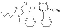 2-Butyl-4-chloro-1-[2'-(2-trityl-2H-tetrazol-5-yl)-biphenyl-4-ylmethyl]-1H-imidazol-5-ylmethanol