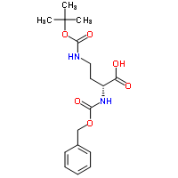 214852-60-5  (2R)-2-{[(Benzyloxy)carbonyl]amino}-4-({[(2-methyl-2-propanyl)oxy]carbonyl}amino)butanoic acid