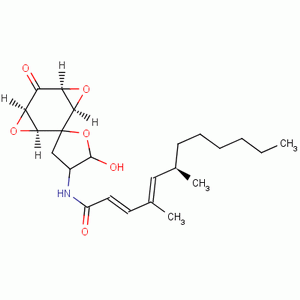 117184-53-9  2,4-DODECADIENAMIDE, N-(DIHYDRO-5'-HYDROXY-6'-OXOSPIRO(4,8-DIOXATRICYCLO(5.1.0.03,5)OCTANE-2,2'(3'H)-FURAN)-4'-YL)-4,6-DIMETHYL-