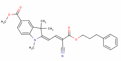 7064-71-3  5-Methyl 3-phenylpropyl 5-carboxylato-alpha-cyano-1,3,3-trimethylindoline- 2,gamma-crotonate