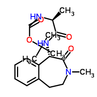 253324-93-5  2-Methyl-2-propanyl [(2S)-1-{[(1S)-3-methyl-2-oxo-2,3,4,5-tetrahydro-1H-3-benzazepin-1-yl]amino}-1-oxo-2-propanyl]carbamate