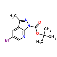 916258-24-7  2-Methyl-2-propanyl 5-bromo-3-methyl-1H-pyrazolo[3,4-b]pyridine-1-carboxylate