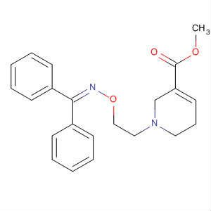 127586-66-7  3-Pyridinecarboxylic acid, 1-[2-[[(diphenylmethylene)amino]oxy]ethyl]-1,2,5,6-tetrahydro-, methyl ester