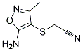 140455-00-1  Acetonitrile, [(5-amino-3-methyl-4-isoxazolyl)thio]- (9CI)