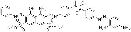 2,7-Naphthalenedisulfonic acid, 4-amino-3-((4-(((4-((2,4-diaminophenyl)azo)phenyl)sulfonyl)amino)phenyl)azo)-5-hydroxy-6-(phenylazo)-, disodium salt