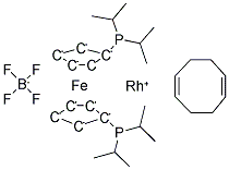 1,1'-双(二异丙基膦)二茂铁(1,5-环辛二烯)铑(I)四氟硼酸盐 157772-65-1