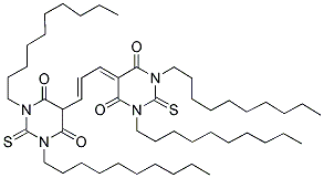 169211-45-4  1,3-DIDECYL-5-[3-(1,3-DIDECYLHEXAHYDRO-4,6-DIOXO-2-THIOXO-5-PYRIMIDINYL)-2-PROPENYLIDENE]DIHYDRO-2-THIOXO-4,6-(1H,5H)-PYRIMIDINEDIONE