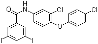 N-[3-Chloro-4-(4-chlorophenoxy)-phenyl]-2-hydroxy-3,5-diiodobenzamide