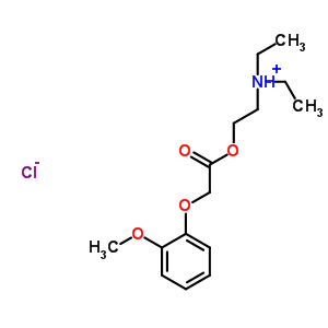 35158-62-4  N,N-diethyl-2-{[(2-methoxyphenoxy)acetyl]oxy}ethanaminium chloride