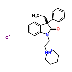 37126-53-7  1-[2-(3-ethyl-2-oxo-3-phenyl-2,3-dihydro-1H-indol-1-yl)ethyl]piperidinium chloride