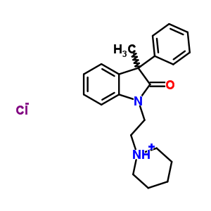 37129-57-0  1-[2-(3-methyl-2-oxo-3-phenyl-2,3-dihydro-1H-indol-1-yl)ethyl]piperidinium chloride