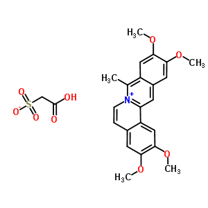 38989-37-6;50432-85-4;61503-59-1;6872-73-7;98508-46-4  2,3,10,11-tetramethoxy-8-methylisoquino[3,2-a]isoquinolinium carboxymethanesulfonate