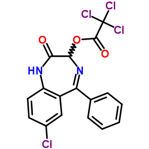 40967-08-6  7-chloro-2-oxo-5-phenyl-2,3-dihydro-1H-1,4-benzodiazepin-3-yl trichloroacetate