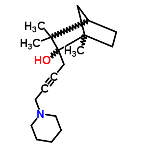 49832-44-2  1,3,3-trimethyl-2-[4-(piperidin-1-yl)but-2-yn-1-yl]bicyclo[2.2.1]heptan-2-ol