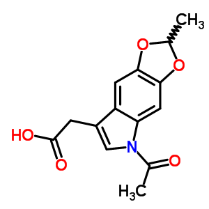 50332-09-7  (5-acetyl-2-methyl-5H-[1,3]dioxolo[4,5-f]indol-7-yl)acetic acid