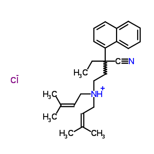 50765-78-1  3-cyano-N,N-bis(3-methylbut-2-en-1-yl)-3-(naphthalen-1-yl)pentan-1-aminium chloride