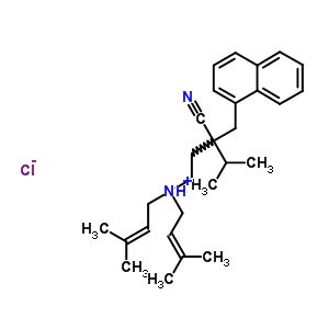 50765-83-8  3-cyano-4-methyl-N,N-bis(3-methylbut-2-en-1-yl)-3-(naphthalen-1-ylmethyl)pentan-1-aminium chloride