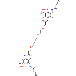 51134-98-6  3,3'-[(1,16-dioxo-4,7,10,13-tetraoxahexadecane-1,16-diyl)diimino]bis{5-[(butanoylamino)methyl]-2,4,6-triiodobenzoic acid}