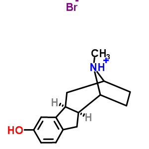 53758-00-2  (4bS,9aS)-3-hydroxy-11-methyl-4b,5,6,7,8,9,9a,10-octahydro-6,9-epiminobenzo[a]azulenium bromide