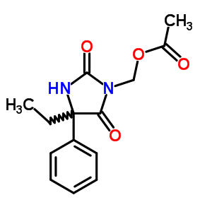 55251-14-4  (4-ethyl-2,5-dioxo-4-phenylimidazolidin-1-yl)methyl acetate