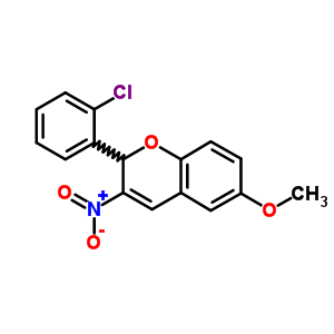 57544-12-4  2-(2-chlorophenyl)-6-methoxy-3-nitro-2H-chromene