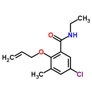 58718-84-6  5-chloro-N-ethyl-3-methyl-2-(prop-2-en-1-yloxy)benzamide 58718-84-6  5-chloro-N-ethyl-3-methyl-2-(prop-2-en-1-yloxy)benzamide