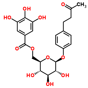 59282-56-3  4-(3-oxobutyl)phenyl 6-O-(3,4,5-trihydroxybenzoyl)-beta-D-glucopyranoside