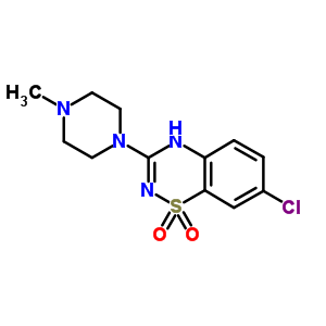 59943-31-6  7-chloro-3-(4-methylpiperazin-1-yl)-4H-1,2,4-benzothiadiazine 1,1-dioxide