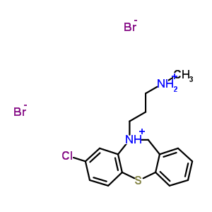 60816-68-4  8-chloro-10-[3-(methylammonio)propyl]-10,11-dihydrodibenzo[b,f][1,4]thiazepin-10-ium dibromide
