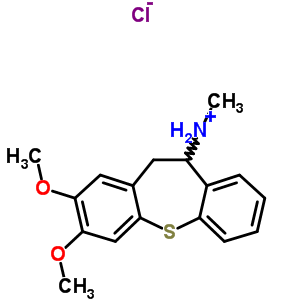 60969-92-8  2,3-dimethoxy-N-methyl-10,11-dihydrodibenzo[b,f]thiepin-10-aminium chloride