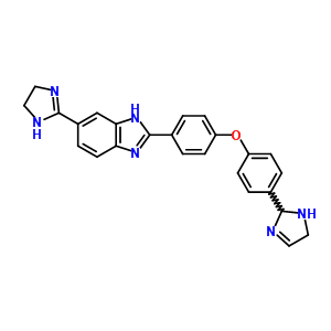 62724-25-8  6-(4,5-dihydro-1H-imidazol-2-yl)-2-{4-[4-(2,5-dihydro-1H-imidazol-2-yl)phenoxy]phenyl}-1H-benzimidazole