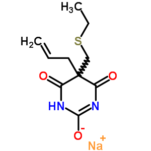 66941-71-7  sodium 5-[(ethylsulfanyl)methyl]-4,6-dioxo-5-(prop-2-en-1-yl)-1,4,5,6-tetrahydropyrimidin-2-olate