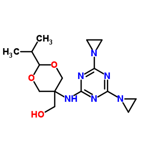 67026-17-9;67026-21-5;72239-54-4  [5-{[4,6-bis(aziridin-1-yl)-1,3,5-triazin-2-yl]amino}-2-(propan-2-yl)-1,3-dioxan-5-yl]methanol
