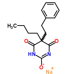 67050-55-9  sodium 5-butyl-4,6-dioxo-5-(2-phenylethyl)-1,4,5,6-tetrahydropyrimidin-2-olate