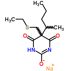 67051-16-5  sodium 5-[(ethylsulfanyl)methyl]-4,6-dioxo-5-(pentan-2-yl)-1,4,5,6-tetrahydropyrimidin-2-olate