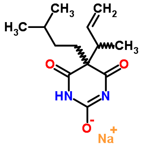 67051-32-5  sodium 5-(but-3-en-2-yl)-5-(3-methylbutyl)-4,6-dioxo-1,4,5,6-tetrahydropyrimidin-2-olate