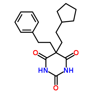 7468-40-8  5-(2-cyclopentylethyl)-5-(2-phenylethyl)pyrimidine-2,4,6(1H,3H,5H)-trione