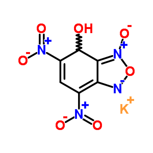 42994-94-5  potassium 4-hydroxy-5,7-dinitro-4H-2,1,3-benzoxadiazol-1-ide 3-oxide