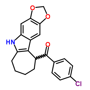 50332-31-5  (4-chlorophenyl)(5,6,7,8,9,10-hexahydrocyclohepta[b][1,3]dioxolo[4,5-f]indol-10-yl)methanone