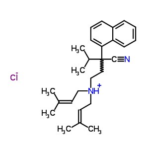 50765-79-2  3-cyano-4-methyl-N,N-bis(3-methylbut-2-en-1-yl)-3-(naphthalen-1-yl)pentan-1-aminium chloride