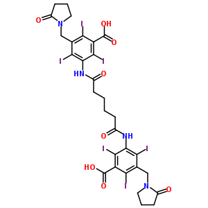 51134-92-0  3,3'-[(1,6-dioxohexane-1,6-diyl)diimino]bis{2,4,6-triiodo-5-[(2-oxopyrrolidin-1-yl)methyl]benzoic acid}