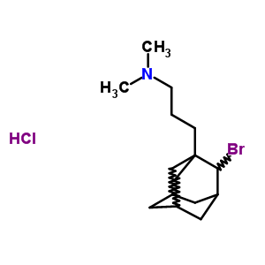 52583-02-5  3-(2-bromotricyclo[3.3.1.1~3,7~]dec-1-yl)-N,N-dimethylpropan-1-amine hydrochloride (1:1)