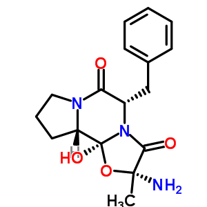 52706-10-2  (2R,5S,10aS,10bS)-2-amino-5-benzyl-10b-hydroxy-2-methyltetrahydro-8H-[1,3]oxazolo[3,2-a]pyrrolo[2,1-c]pyrazine-3,6(2H,5H)-dione