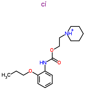 55792-11-5  1-(2-{[(2-propoxyphenyl)carbamoyl]oxy}ethyl)piperidinium chloride