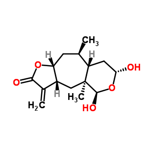 57377-32-9  (3aR,4aS,5R,7R,8aS,9R,10aR)-5,7-dihydroxy-4a,9-dimethyl-3-methylidenedecahydrofuro[2',3':5,6]cyclohepta[1,2-c]pyran-2(3H)-one