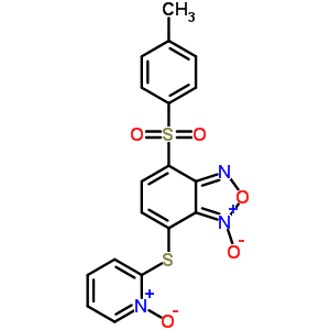 58131-58-1  4-[(4-methylphenyl)sulfonyl]-7-[(1-oxidopyridin-2-yl)sulfanyl]-2,1,3-benzoxadiazole 1-oxide